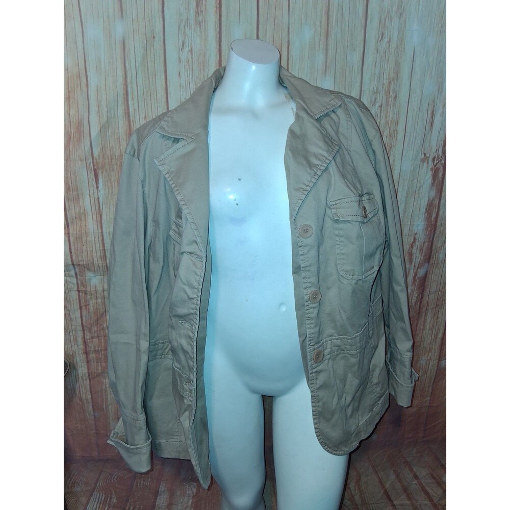 Dockers Tan Long Sleeve Button Up Light Jacket Sz 2X